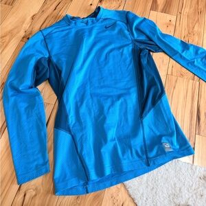 NIKE pro combat blue men’s large long sleeve shirt